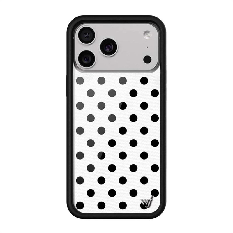 Wfwe Co-Branded White Polka Dot Red Star Phone Case Suitable for Apple 17Pro Iphone16/15/14/13 Wfwe Co-Branded White Polka Dot Red Star Phone Case Suitable for Apple 17Pro Iphone16/15/14/13