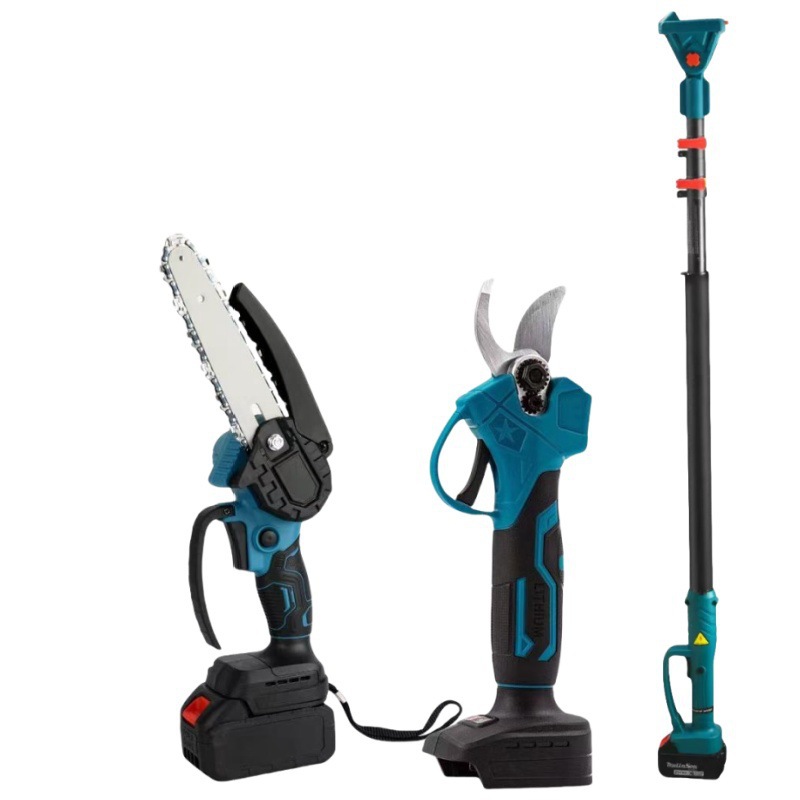 超长高空电动锯树神器电锯充电手提式伐木锯高枝伸缩锂电锯伸缩杆