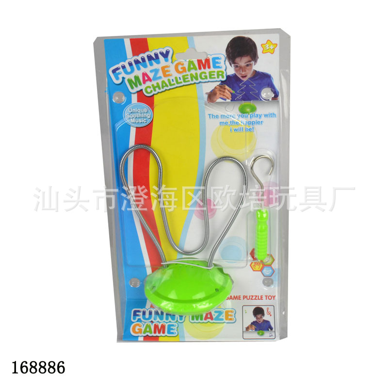 하트 모양의 전기 터치 미로 장난감 물집
