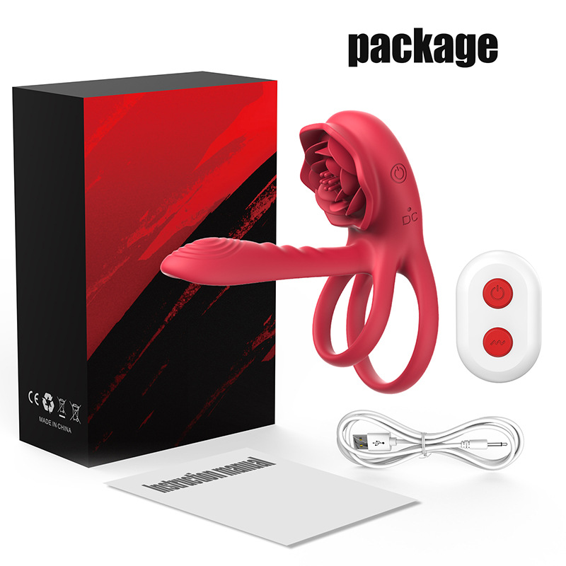 Cross-Border Second Generation Tuanhua Vibrating Wireless Remote Control Semen Locking Couple Resonance Double Ring_voghion.com