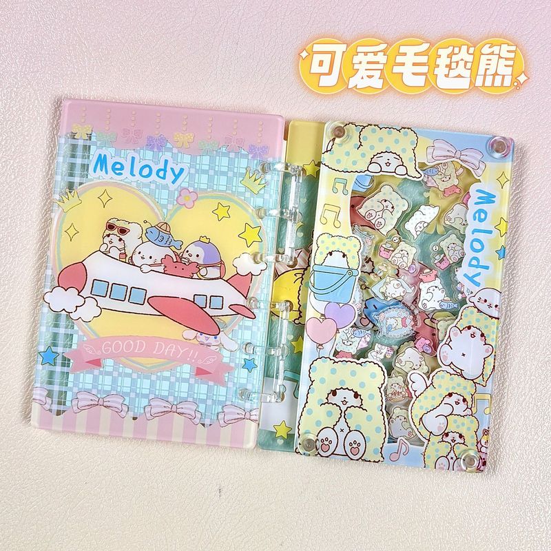 日本の漫画 A7 ルーズリーフノートブックかわいいガーリーハート高価値アニメ学生アクリル|undefined