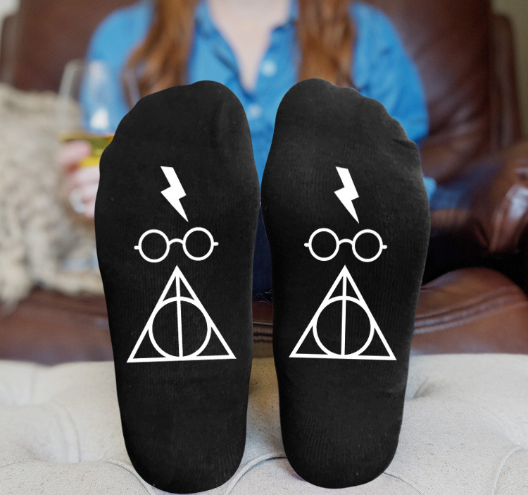 Harry Potter HarryPotter Men's and Women's Trendy Street Hip Hop Animation Peripheral Sports Socks Basketball Socks