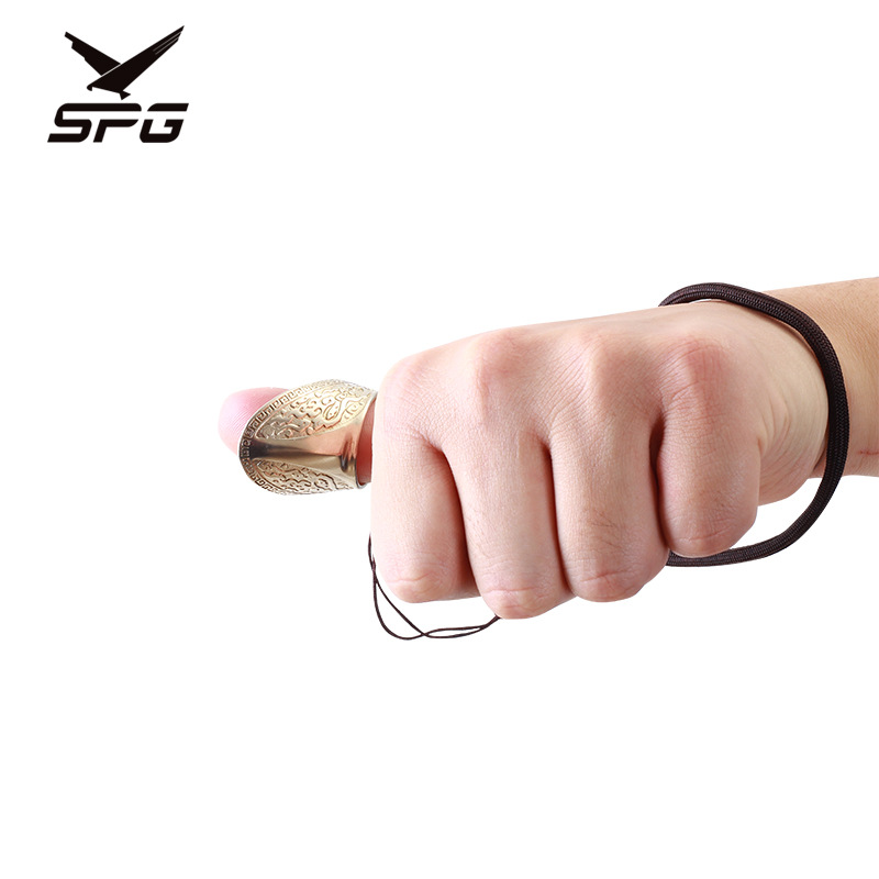 射箭护指 传统弓箭藏银点扳指 蒙古式撒放复古弓箭器材多尺寸可选