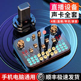 直播声卡手机唱歌麦克风设备全套网红外置一体机2024新款