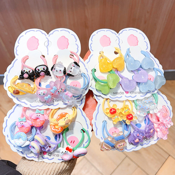 Cute children's elastic cartoon hair rope