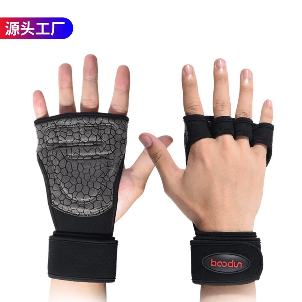 Перекрестные фитнес-перчатки для поддержки запястий, износостойкие, с нескользящей защитой ладоней, поддерживающий пояс для тренировок, специально для использования в тренажерном зале.