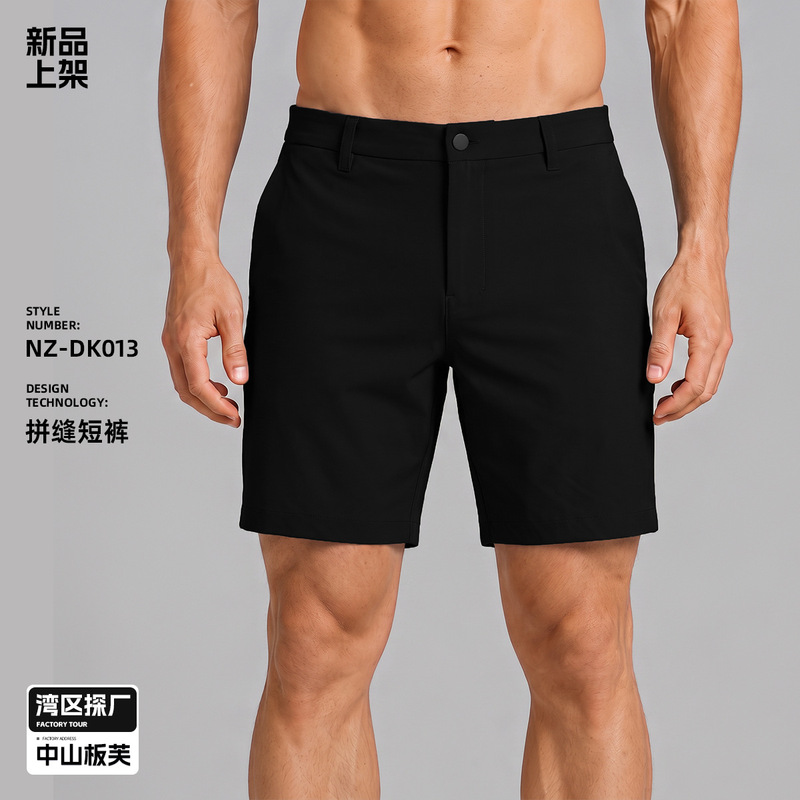 Cross-border men's quick-drying golf shorts, business casual five-point shorts, outdoor fitness and running athletic shorts