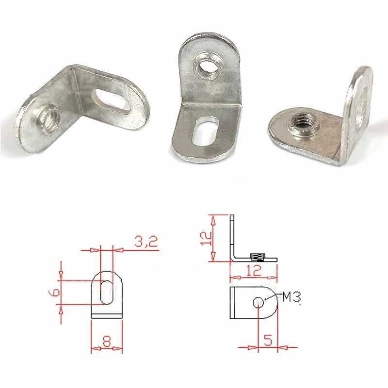 ✅L型铁支架PCB板固定支架电脑音箱功放散热片角码固定片7字形压