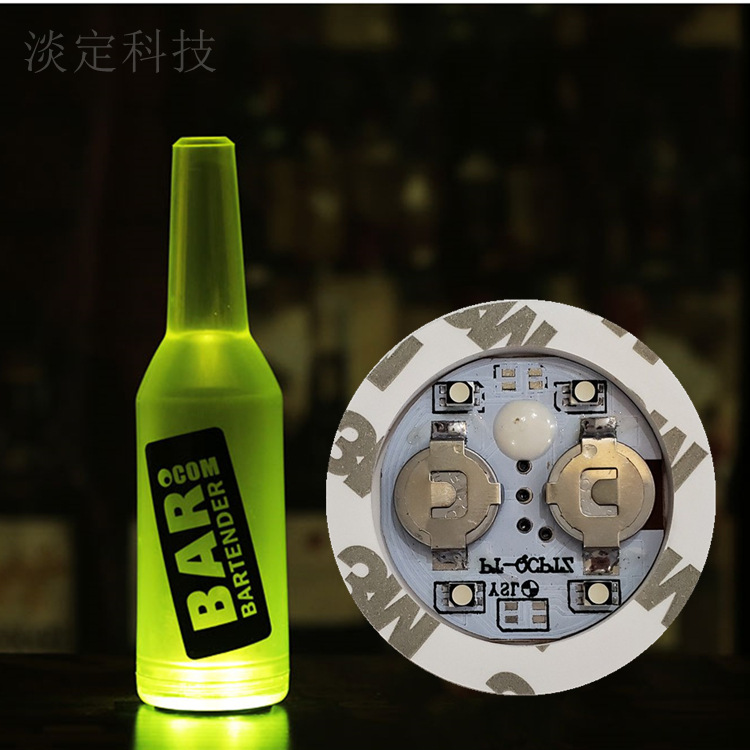 Suministro de Amazon Venta caliente en stock 3M adhesivo luminoso Copa pegatinas EVA impermeable luminoso botella pegatinas bar colorido LED montaña