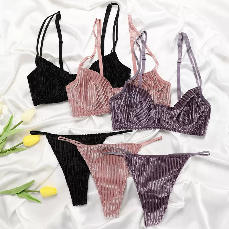 欧美性感大胸显小聚拢上托女内衣套装舒适透气大码美背女士文胸薄