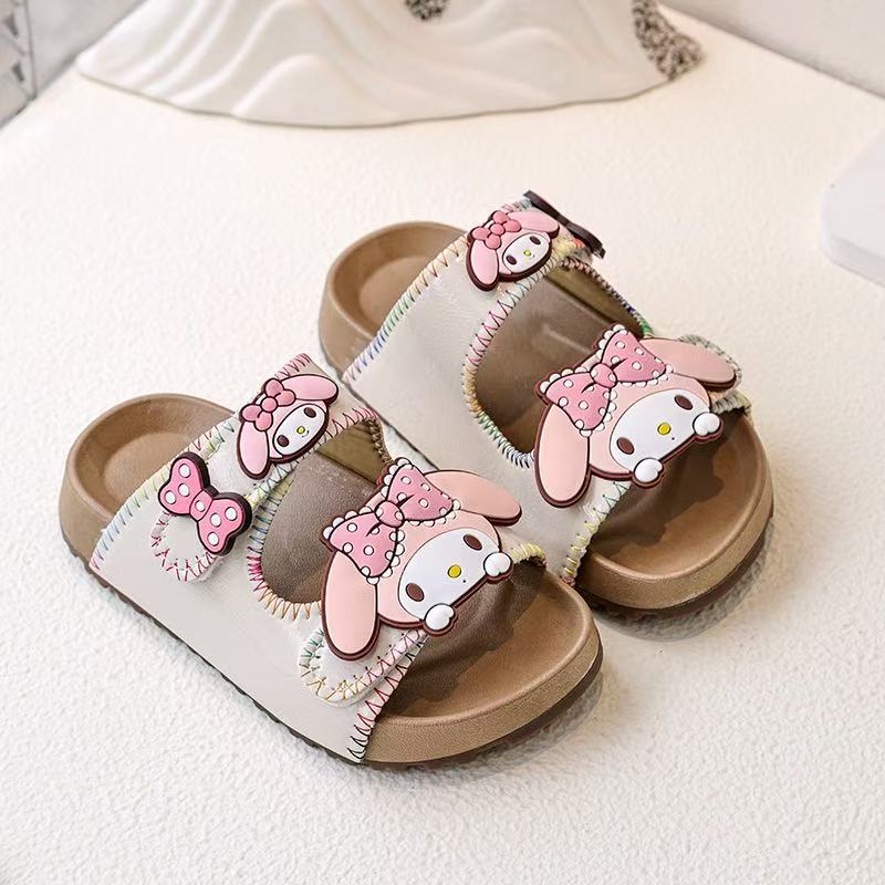 Melody Girls' 2025 Summer New Fashion Sandals for Outdoor Wear, Non-Slip Soft-Soled Slippers for Girls