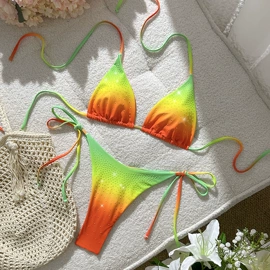 比基尼;三件套泳装