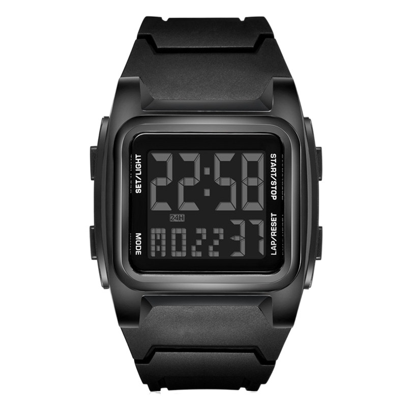 New Square Youth Hombres y mujeres de moda casual digital reloj deportivo multifunción alarma al aire libre cronómetro reloj electrónico