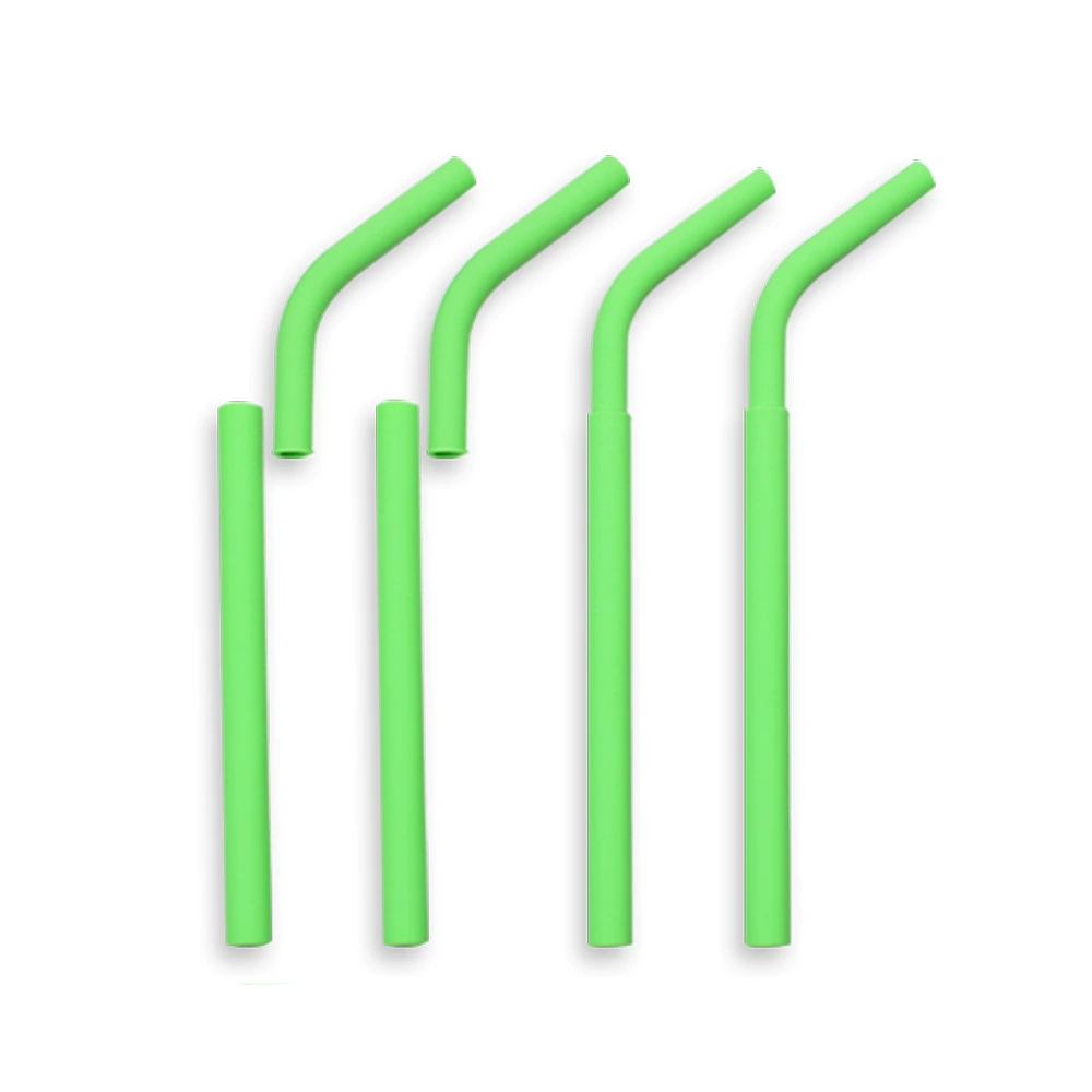 Силиконовая соломинка из двух соломинок Amazon, горячая Распродажа, экологически чистая трубка из соломинки для чая с молоком