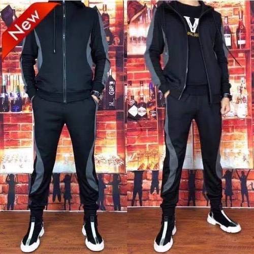 Men's New Korean Style Trendy Loose Jacket Casual Sportswear Two-Piece Set