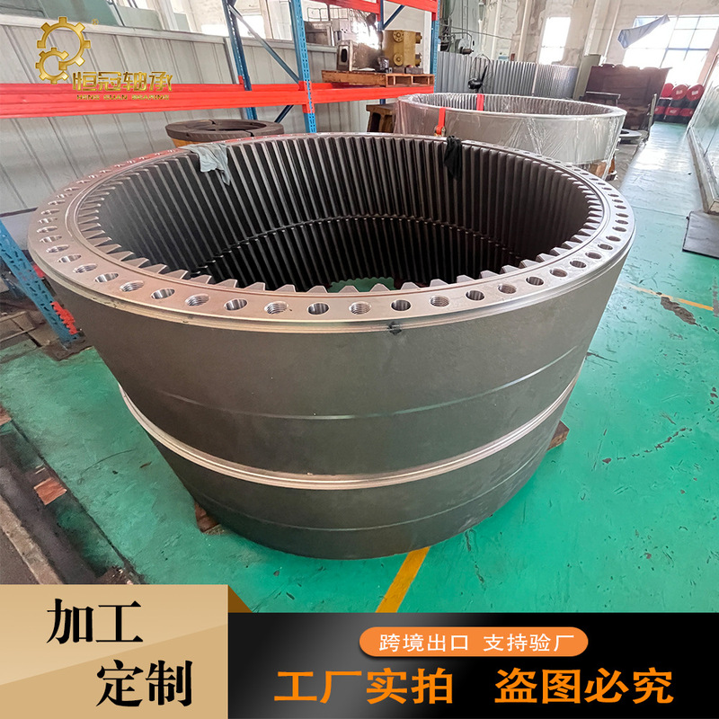 Internal Gear Large Gear Ring Non-Standard Accessories Zinc Spray Large Gear Ring Anti-Corrosion High Temperature Resistant Large Gear Factory Entity