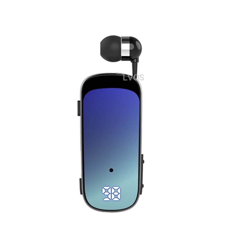 超長時間バッテリー搭載、伸縮式ケーブル付きBluetoothイヤホン、売れ筋片耳インイヤータイプ、着信時バイブレーション機能付きビジネスイヤホン|undefined