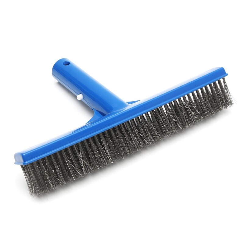 Swimming Pool Accessories Cleaning Industrial-Grade 10inch Short Blue Plastic Wire Brush Outdoor Pool Brush Industrial Grade