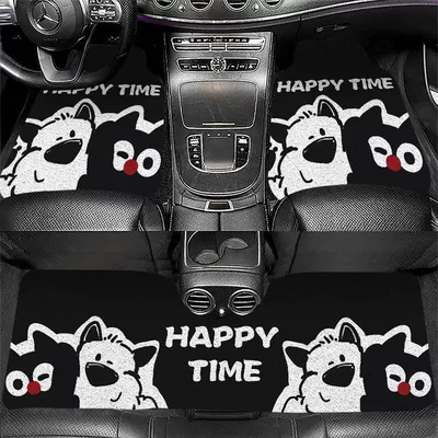 Avtomobil döşəmə paspasları – Cartoon Car Floor Mats - zx-cute-cartoon-car-floor-mats-3-5060-front-foot-wire-loop-self-cut