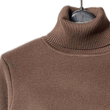 High-Neck One-Piece Fleece Base Layer Sweater for Women, Autumn/Winter Hooded Faux Mink Fleece-Thick Knitted Wool Sweater