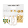 Earrings, set from pearl, European style