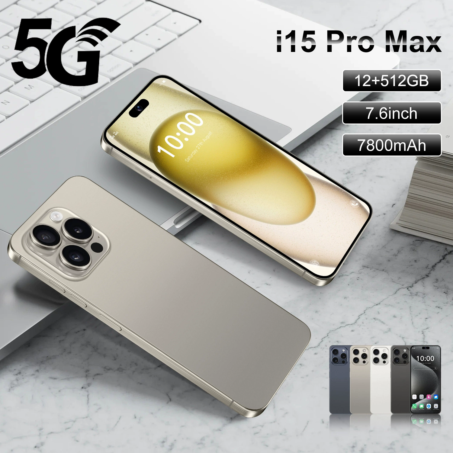 (Cross-border trading), Google, smartphone, intel core i15, (Physicals), 7.6 inch, Android, 512G
