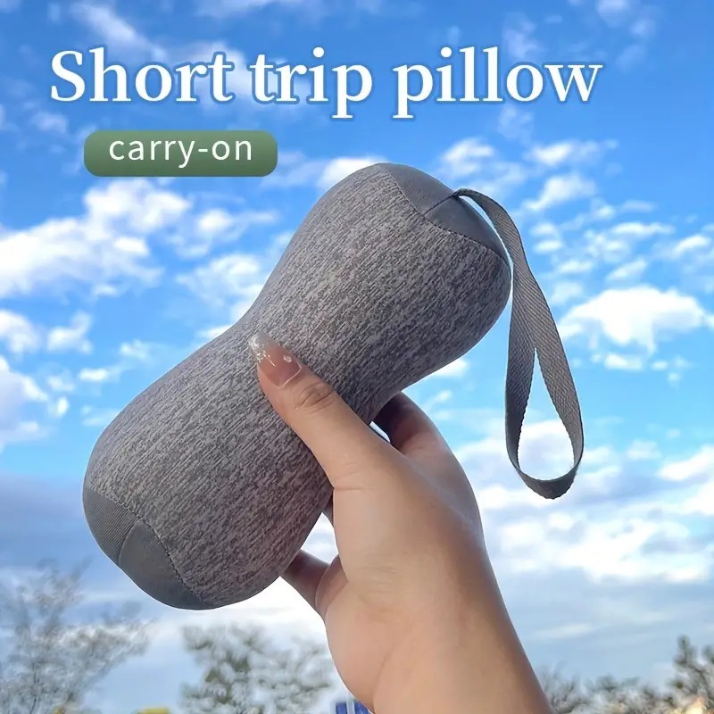 Mini cuscino da viaggio portatile per il collo, facile da riporre, ideale per dormire e fare un pisolino._voghion.com