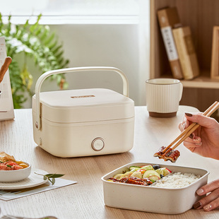 Bear Electric Heating Lunch Box DFH-D10Q1 Heating Lunch Box 1.0L Free Rice Cooker Water Injection Convenient Bass