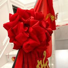 大红花球纱幔结婚楼梯扶手装饰拉花婚庆用品气球套装婚礼浪漫布置