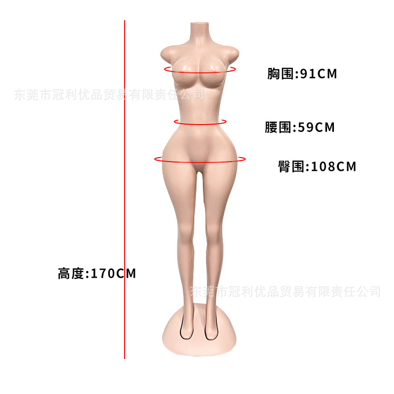 Fábrica al por mayor ropa pantalla apoyos piel color plástico PE modelo de pecho grande Comercio exterior Exportación europea y americana moda modelo de grasa