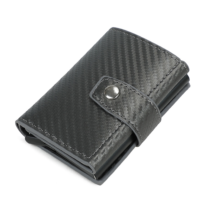 Europa y los Estados Unidos transfronterizos multi-tarjeta bolsa de almacenamiento neutro anti-magnetizado tarjeta de resorte automática RFID bolsa de cartera de hombre en uno