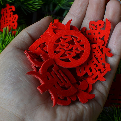 Hand-thrown mini small Fu character flower pot soil decoration pot plant green plant very small ultra small Fu character good fortune wealth luck tree