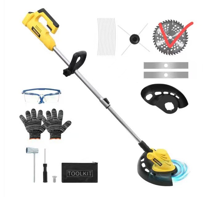 Cordless Grass Trimmer Set Multifunctional Portable Outdoor Lithium Battery