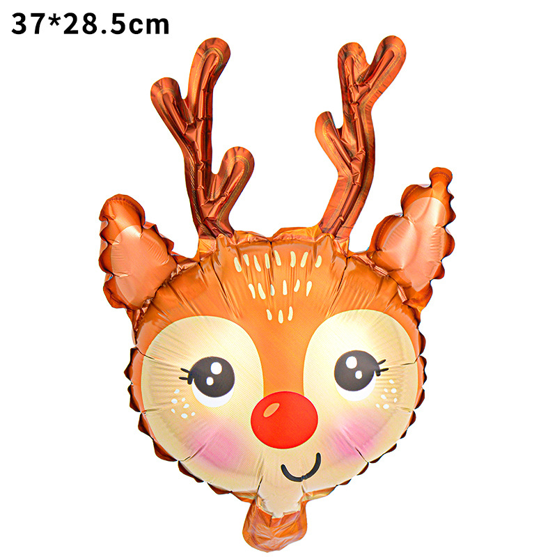 Mini dibujos animados Navidad globo de forma especial decoración de fiesta de Navidad dibujos animados Navidad película de aluminio globo suministros de empuje