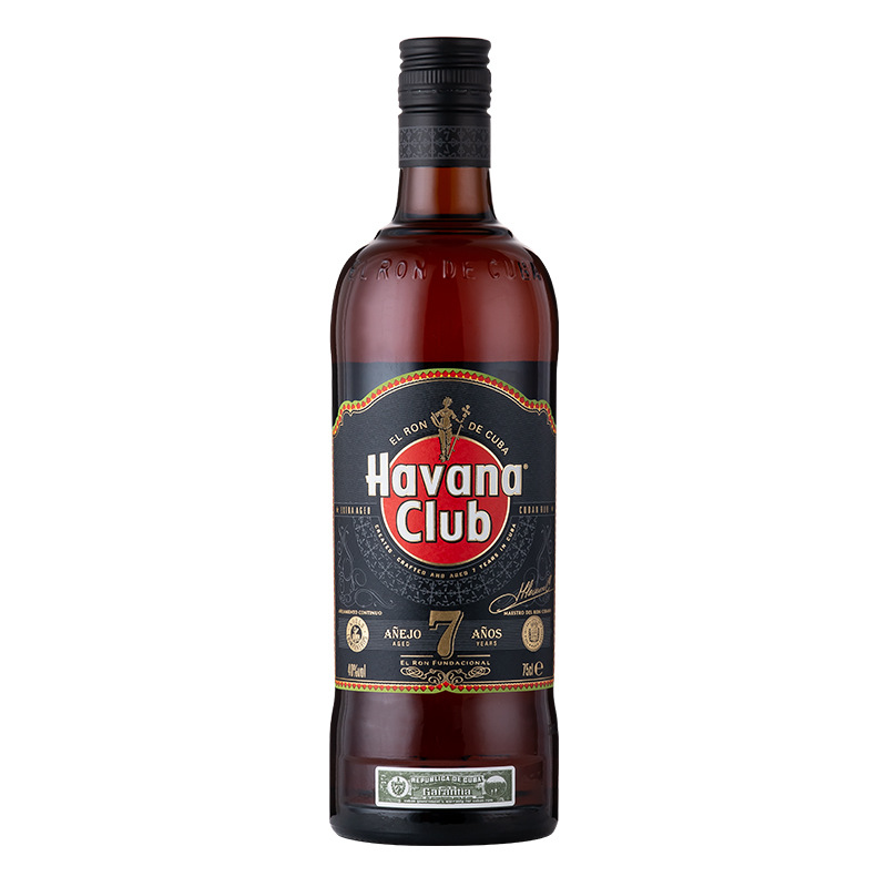 洋酒 Havana Club 古巴原装进口哈瓦那7年黑朗姆酒700ml