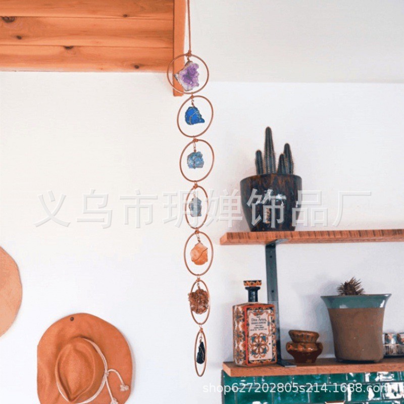 7 색 크리스탈 돌 벽 장식품