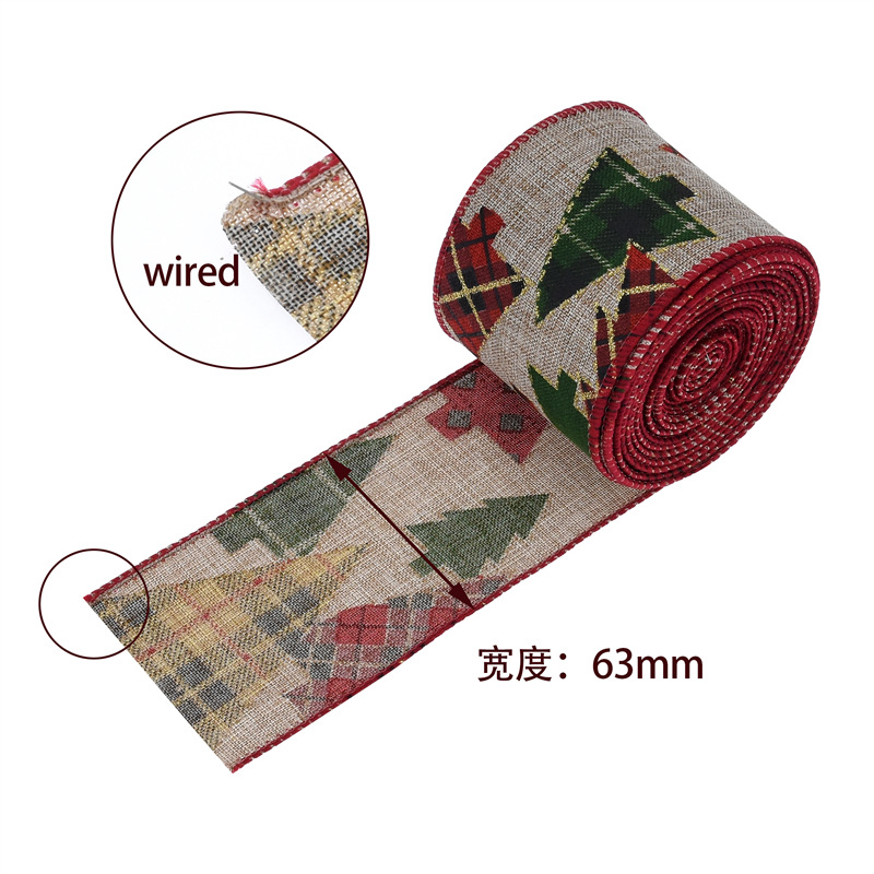 Europa y América Amazon nueva Navidad cinta cáñamo rollo guirnalda material decorativo copo de nieve ELK viejo traje en stock