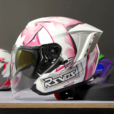 1 Women's Three-Quarter Helmet Electric | Motosiklet dəbilqələri - s-ro-5-bow-powder
