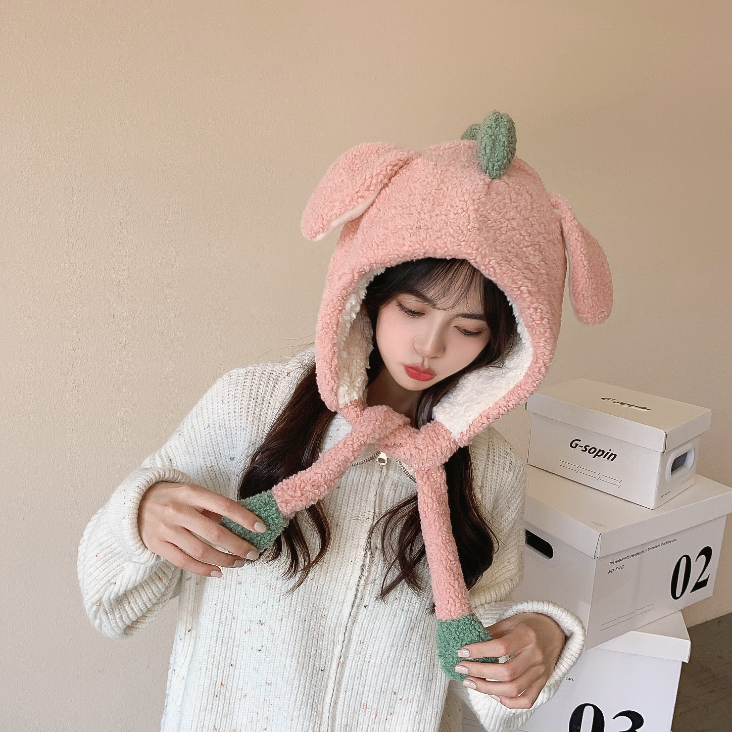 Korean Dinosaur Hat And Scarf One-piece Wholesale Nihaojewelry display picture 8