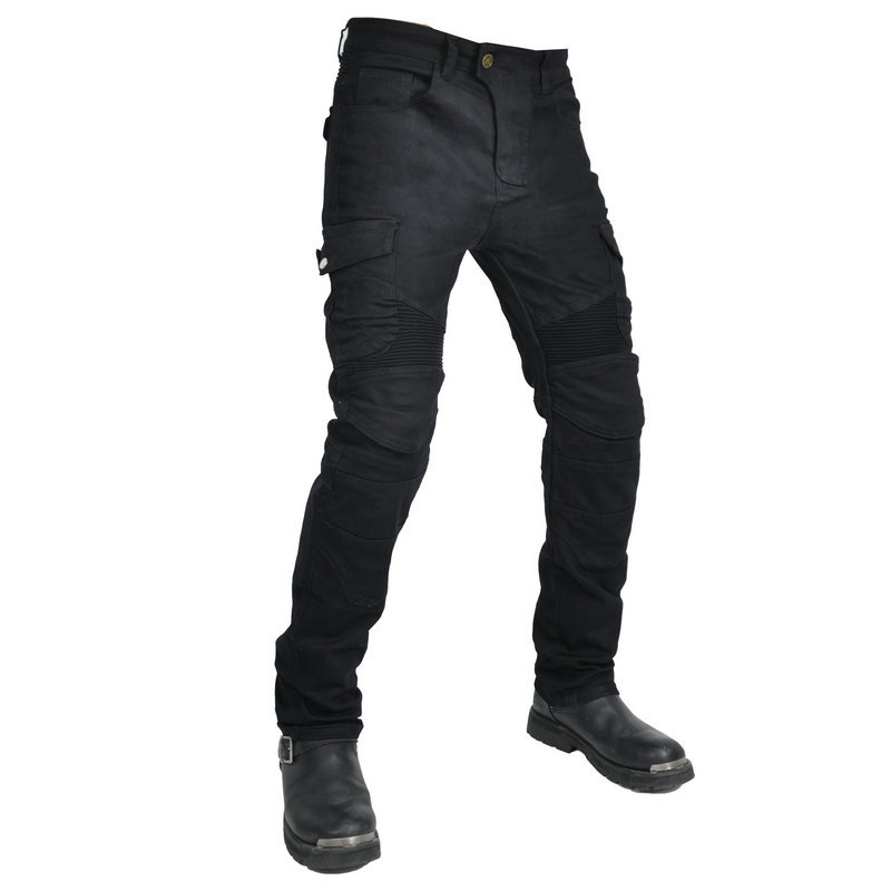 Volero ejército verde impermeable motocicleta jeans motocicleta pantalones de montar multi-Bolsa de trabajo carreras anti-caída pantalones hombres y mujeres