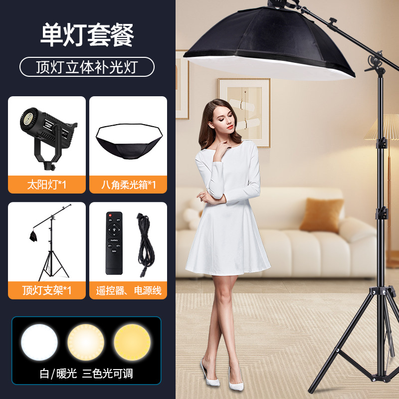 Luz de relleno en vivo ancla especial fotografía luz belleza LED luz solar estudio en vivo siempre brillante luz de iluminación esférica