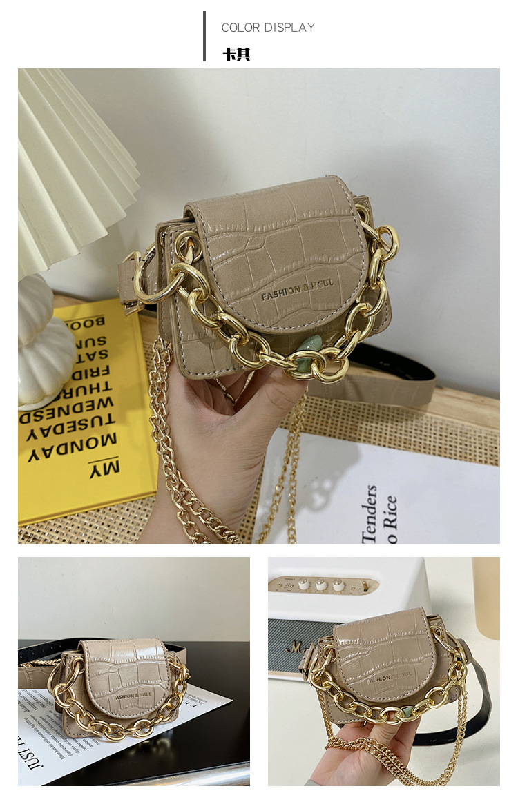 Fashion Stone Pattern Mini Chain Small Waist Bag Wholesale Nihaojewelry display picture 7