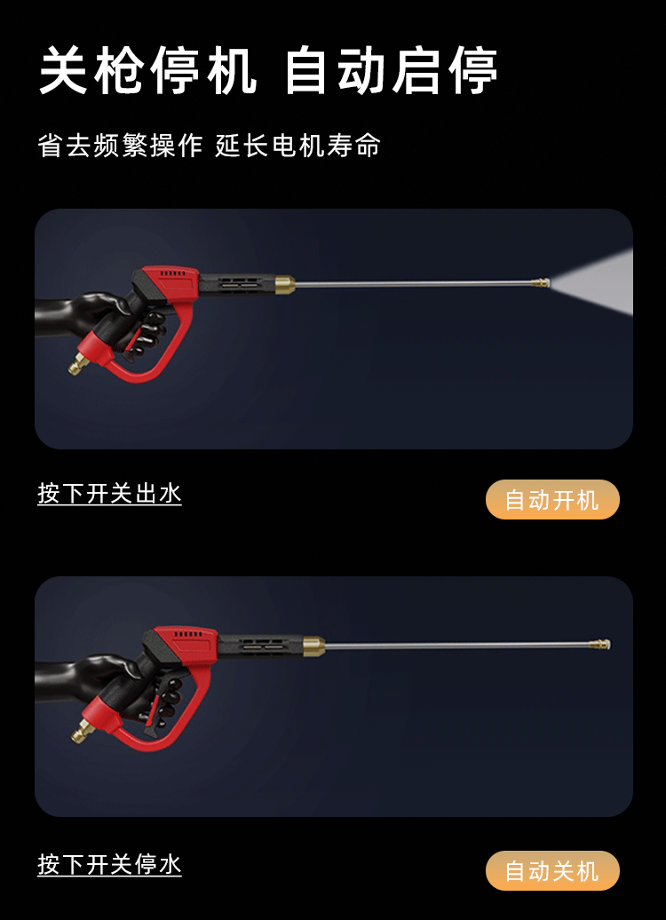 Commercial High-Pressure Cleaning Machine, High-Power Automatic High-Pressure Car Washing Machine, Kitchen High-Temperature Cleaning Water Gun, Complete Cleaning Machine