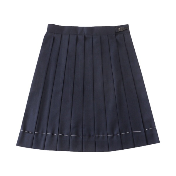 Solid color student pleated skirt
