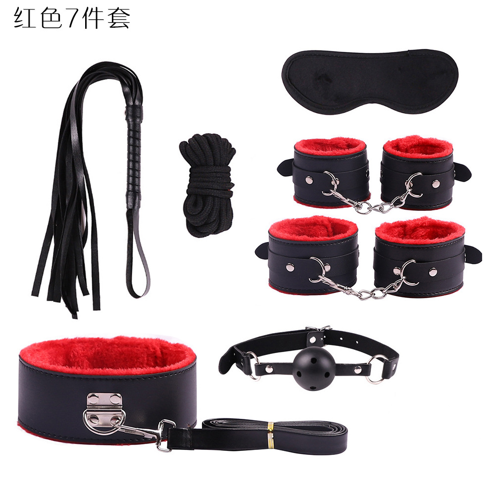 SM comercio exterior de 10 piezas de cuero sexy traje de peluche vinculante de 10 piezas juguetes alternativos productos sexuales