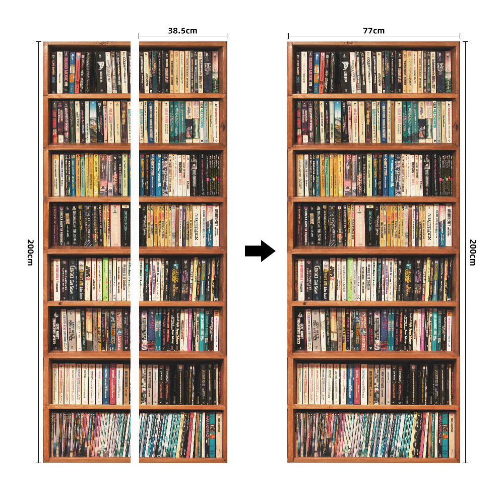Pegatinas para puertas 3D respetuosas con el medio ambiente, autoadhesivos, fabricantes de origen al por mayor, patrones populares transfronterizos de alta definición, adhesivos para puertas impermeables, a prueba de aceite y antiincrustantes