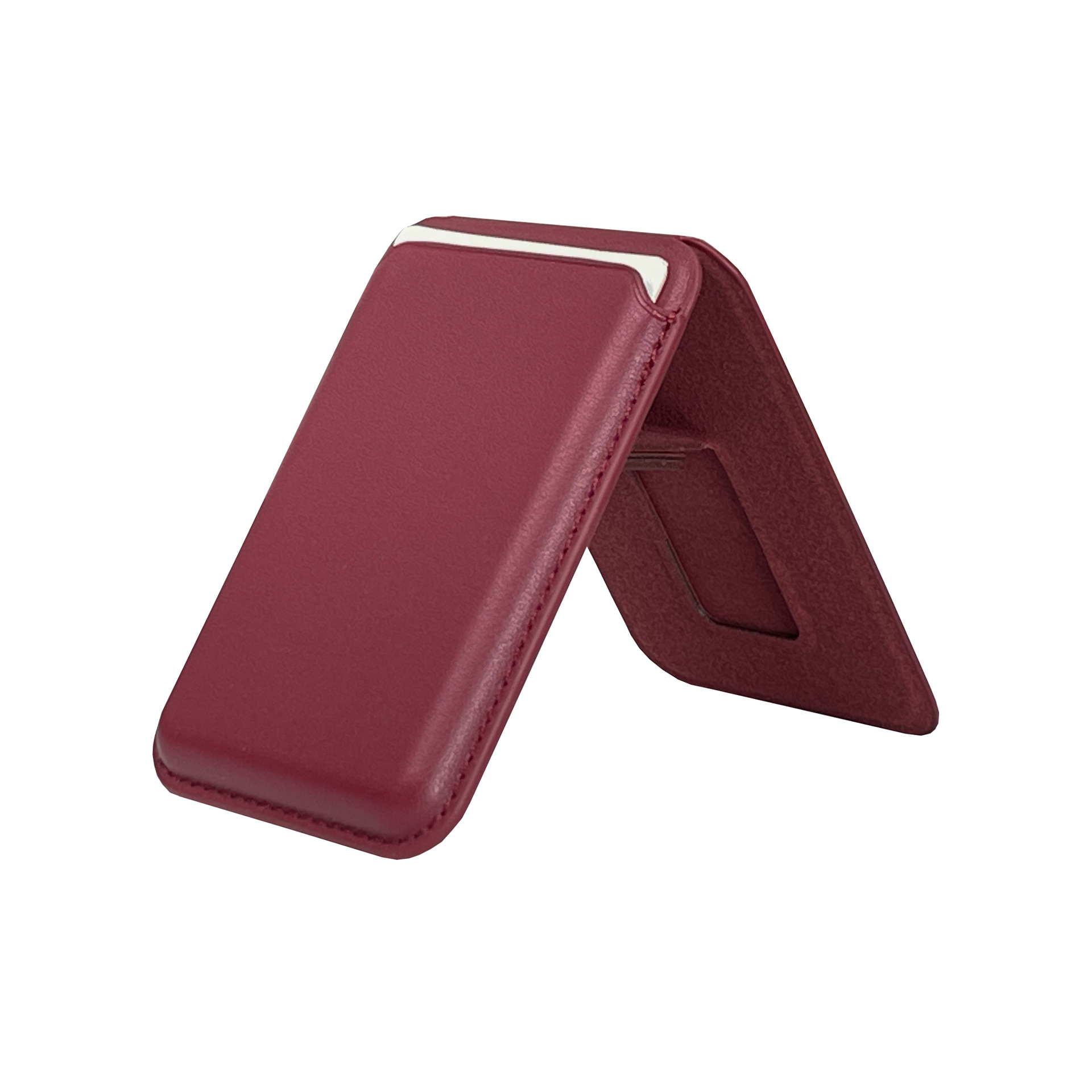 Aplicable a Apple serie MagSafe bolsa de tarjetas magnéticas iPhone serie PU cuero magnético fuerte soporte plegable cubierta de tarjetas