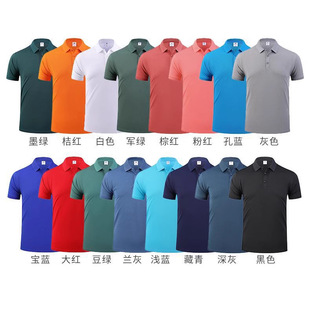 Summer Lapel T-Shirt Custom Polo Shirt Men's and Women's Short-Sleeved Group Cultural Shirt Work Clothes Printed with Logo