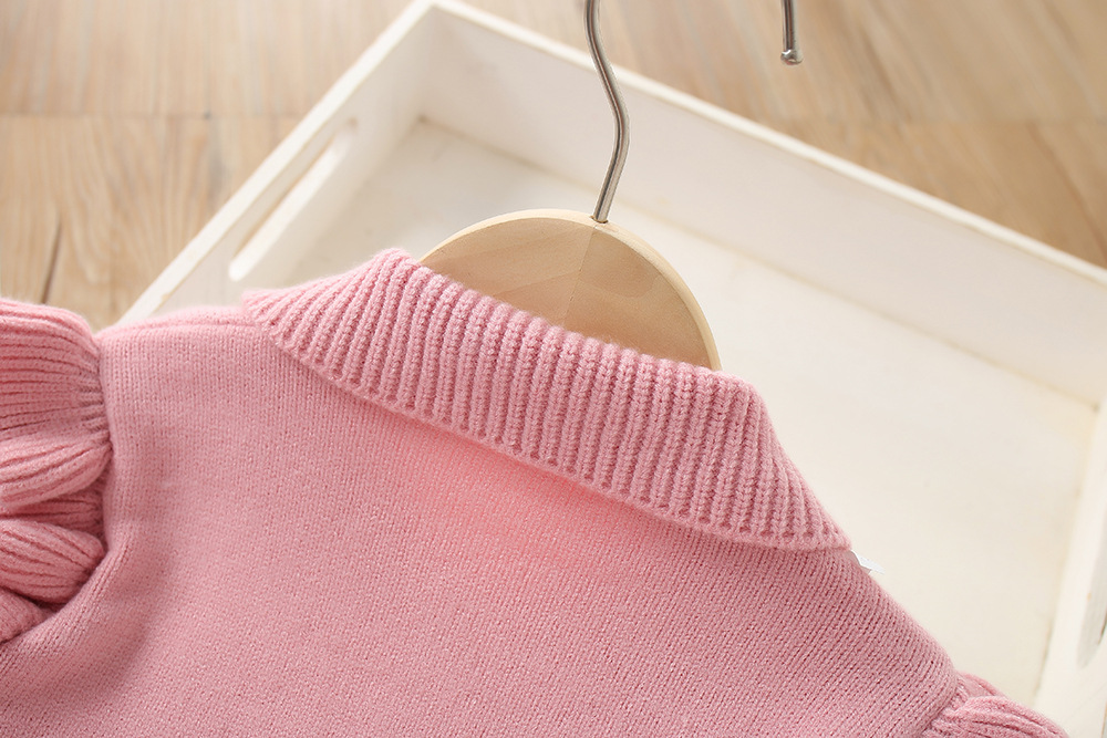 Mädchen Pullover Rock 2023 Herbst/Winter Neue Modische Lange ärmeln Western Strick Top Flare Hosen kinder Zwei_voghion.com