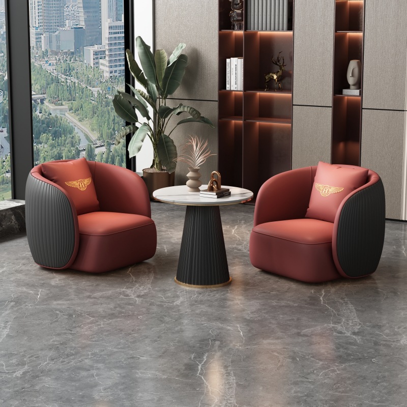Oficina de ventas para negociar sofá lujoso moderno salón de belleza de alta calidad sala de estar de recepción casual mesas y sillas combinación